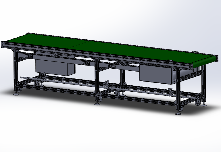 Single-layer belt conveyor line