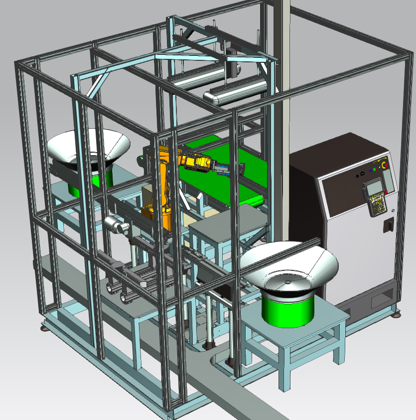 Robot assembly workstation