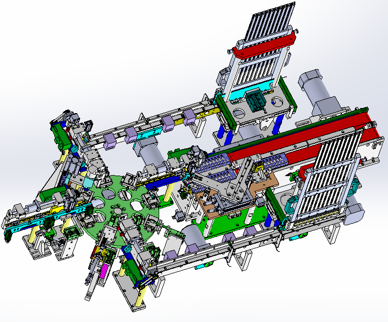 12pin USB assembly production line equipment design by Solidworks
