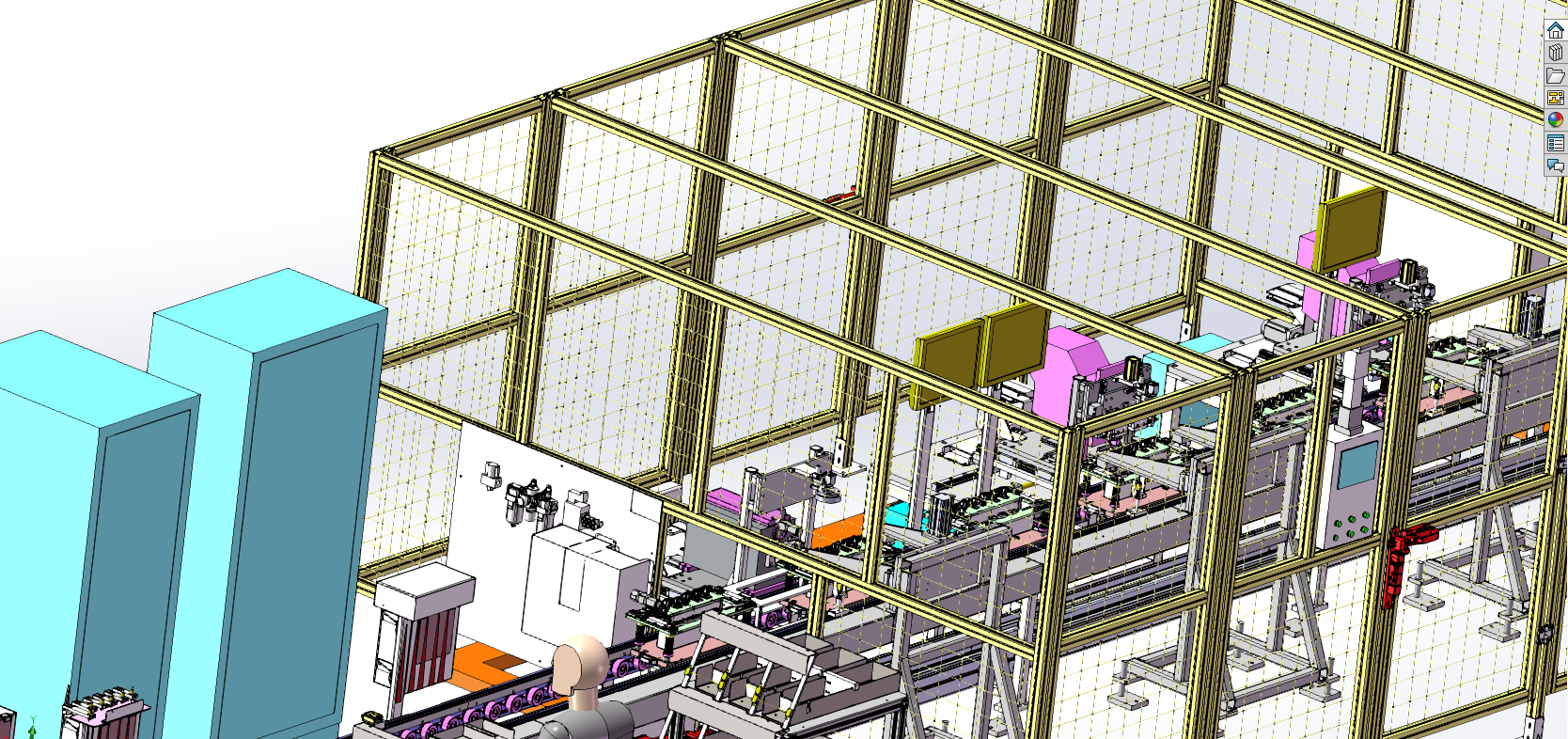 Semi-automatic welding production line design by Solidworks