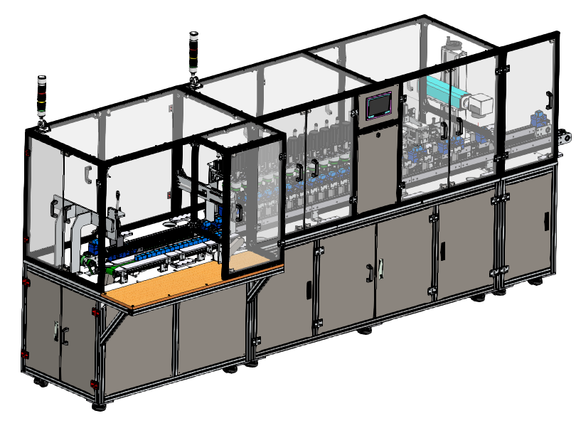 The front-end shaping test and sorting pipeline of the transformer production line