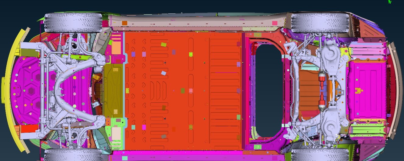 テスラ・モデル3車両CATIAデジタルモデル,Tesla Model 3 vehicle CATIA Model